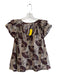 Ulla Johnson Size 6 Yellow & Purple Cotton  Accordion Pleat Abstract Top Yellow & Purple / 6
