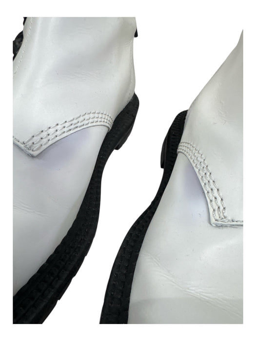 Burberry Shoe Size 38.5 White Rubber lace up Calf high Boots White / 38.5