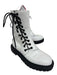Burberry Shoe Size 38.5 White Rubber lace up Calf high Boots White / 38.5
