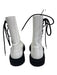 Burberry Shoe Size 38.5 White Rubber lace up Calf high Boots White / 38.5