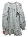 Pilcro Size S Light Blue & Gray Cotton Twill stars Button Down Above Knee Dress Light Blue & Gray / S