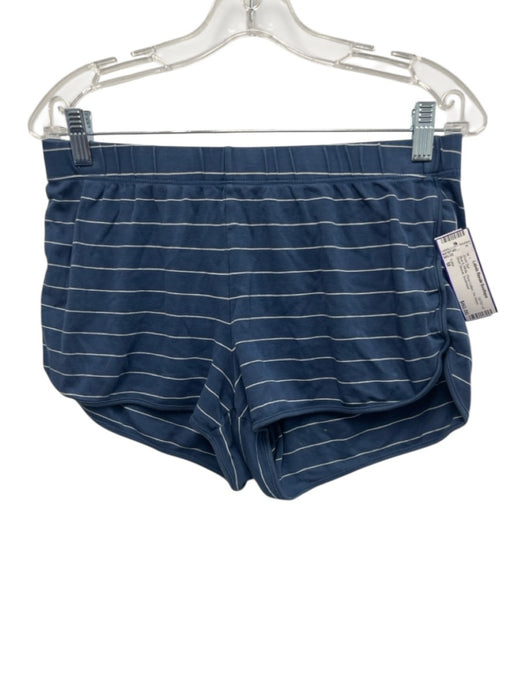 Lake Size M Blue & White Pima Cotton Pin Stripe Short Sleeve Short Set Blue & White / M
