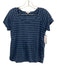 Lake Size M Blue & White Pima Cotton Pin Stripe Short Sleeve Short Set Blue & White / M
