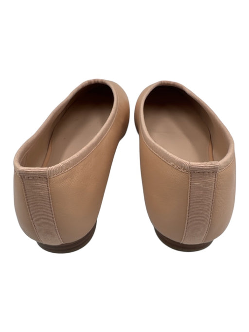 Tuckernuck Shoe Size 8.5 Beige Pink Leather Almond Toe Low Stacked Heel Flats Beige Pink / 8.5