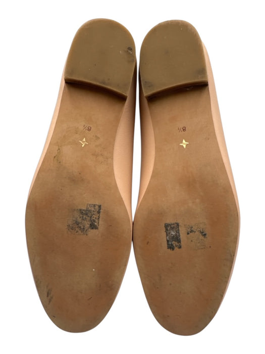 Tuckernuck Shoe Size 8.5 Beige Pink Leather Almond Toe Low Stacked Heel Flats Beige Pink / 8.5