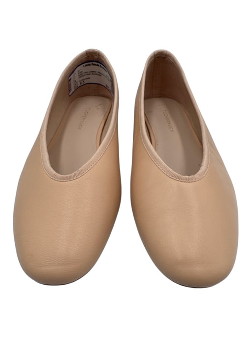 Tuckernuck Shoe Size 8.5 Beige Pink Leather Almond Toe Low Stacked Heel Flats Beige Pink / 8.5