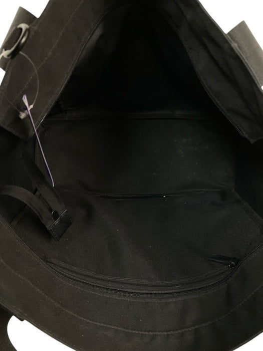 Beis Black Canvas Pockets Top Handle Tote Bag Black / Large