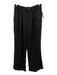 Reformation Size 6 Black Tencel Button & Zip Front Pleat Detail Wide Leg Pants Black / 6