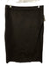 Donna Karan Size 6 Black Polyester Side Zip Fold Over Accent Pencil Skirt Black / 6