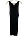 Wilfred Size S Black Tencel Blend V Neck Sleeveless Ribbed Fitted Dress Black / S