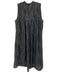 Billy Reid Size XS Gray & Beige Silk & Cotton V Neck Front Button Closure Dress Gray & Beige / XS