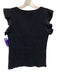 Scotch & Soda Size S Navy Blue Polyester Square Neck Ruffle Sleeve Detail Top Navy Blue / S