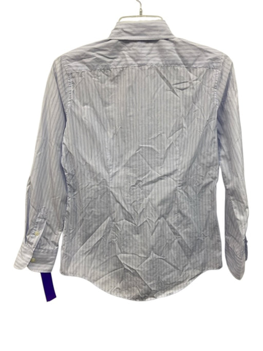 Ann Mashburn Size S Light Blue, White & Black No Fabric Tag Collar Neck Top Light Blue, White & Black / S
