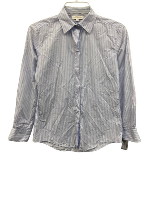 Ann Mashburn Size S Light Blue, White & Black No Fabric Tag Collar Neck Top Light Blue, White & Black / S