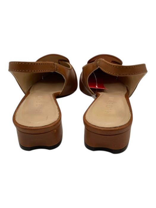 M. Gemi Shoe Size 36 Caramel Brown Leather Pointed Toe Basket Weave Flats Caramel Brown / 36