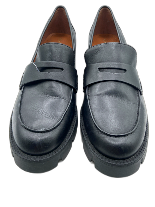 Coach Shoe Size 11 Black Leather Stacked Heel Lug Sole Loafers Black / 11