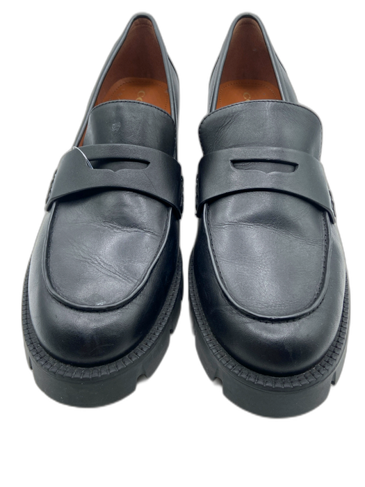 Coach Shoe Size 11 Black Leather Stacked Heel Lug Sole Loafers Black / 11