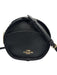 Coach Black & Gold Saffiano Leather Gold hardware Circle Crossbody Bag Black & Gold / XS/S