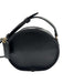 Coach Black & Gold Saffiano Leather Gold hardware Circle Crossbody Bag Black & Gold / XS/S