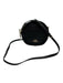 Coach Black & Gold Saffiano Leather Gold hardware Circle Crossbody Bag Black & Gold / XS/S