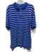 Polo Size XL Blue & White Cotton Striped Polo Men's Short Sleeve Blue & White / XL
