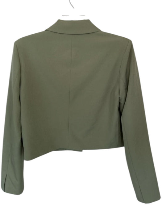 7 For All Mankind Size Est M Olive Green Polyester Blend Long Sleeve Jacket Olive Green / Est M