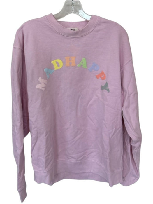 Madhappy Size M Pink & Multi Cotton Long Sleeve Logo Athletic Sweatshirt Pink & Multi / M