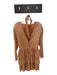 Sabina Musayev Size M Mustard Polyester Long Sleeve Acordian Pleated Dress Mustard / M