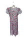 Loveshackfancy Size 0 White & Red Cotton Short Balloon Sleeve Flowers Slip Dress White & Red / 0