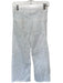 Zara Size 4 White Cotton Blend High Waist Wide Leg Raw Hem Jeans White / 4