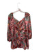 Finders Keepers Size 6 Mauve & Green Polyester Long Balloon Sleeve snake Dress Mauve & Green / 6