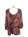 Finders Keepers Size 6 Mauve & Green Polyester Long Balloon Sleeve snake Dress Mauve & Green / 6