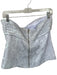Song of Style Size M Light Gray Polyester jaquard Pleated Strapless Top Light Gray / M