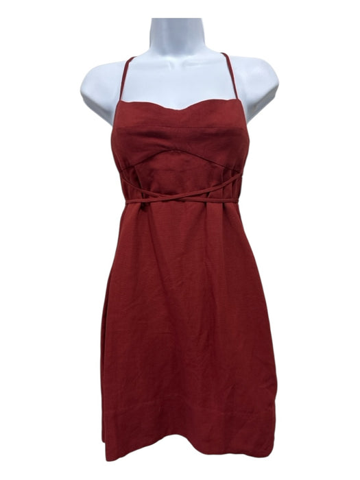 Haight Size S Red Viscose Blend Halter Neck Back Zip Mini Dress Red / S