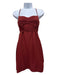 Haight Size S Red Viscose Blend Halter Neck Back Zip Mini Dress Red / S