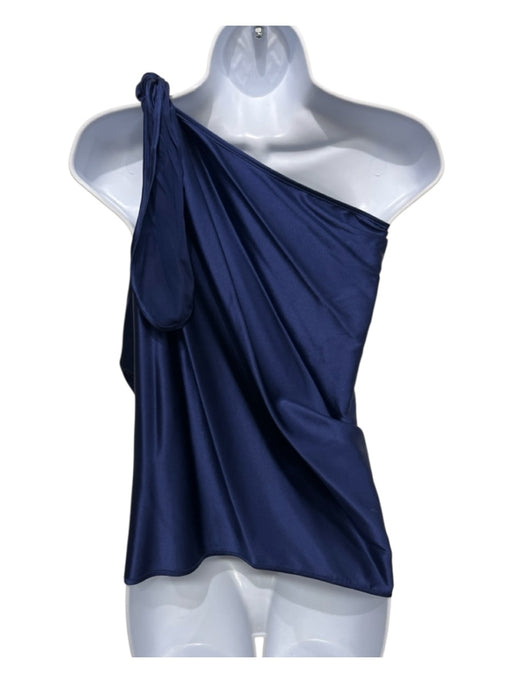Ramy Brook Size XS Navy Blue Silk Blend Sleeveless Halter Open Back Top Navy Blue / XS