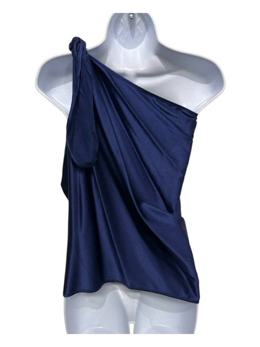 Ramy Brook Size XS Navy Blue Silk Blend Sleeveless Halter Open Back Top Navy Blue / XS