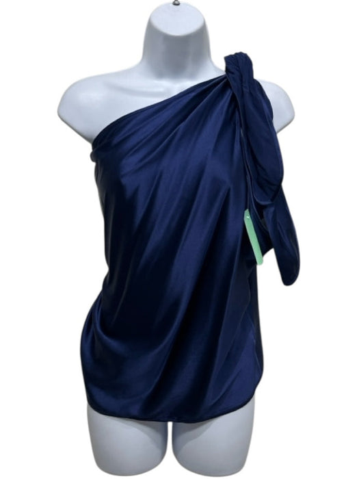 Ramy Brook Size XS Navy Blue Silk Blend Sleeveless Halter Open Back Top Navy Blue / XS