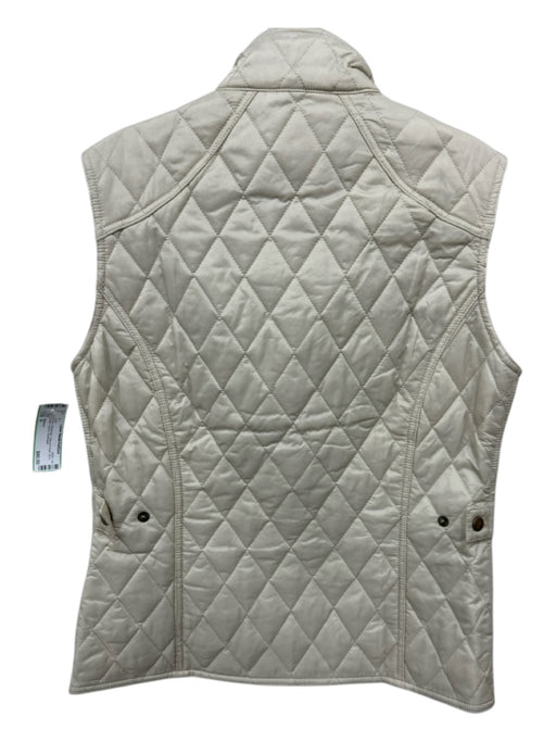 Barbour Size 6 Khaki Polyamide Diamond Quilt Zip & Snap Closure Vest Khaki / 6