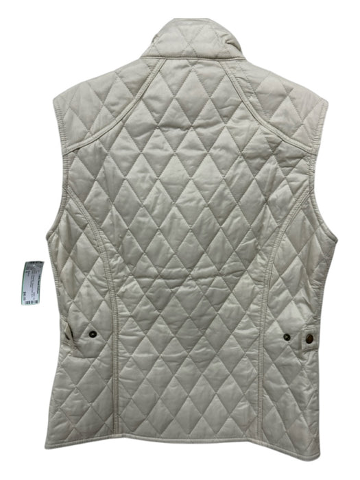 Barbour Size 6 Khaki Polyamide Diamond Quilt Zip & Snap Closure Vest Khaki / 6