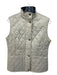 Barbour Size 6 Khaki Polyamide Diamond Quilt Zip & Snap Closure Vest Khaki / 6