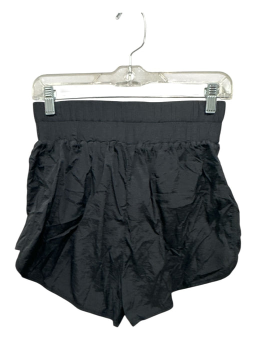 Daily Drills Size S Black Nylon Wide Waist Band Logo High Rise Shorts Black / S