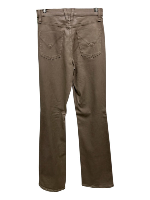 Hudson Size 27 Brown Cotton Blend Coated Button Fly High Rise Bootcut Jeans Brown / 27