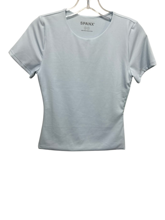 Spanx Size S Powder Blue Nylon Blend Short Sleeve T Shirt Athletic Top Powder Blue / S