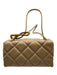 Marc Jacobs Beige Leather Quilted Flap Gold Tone Hardware Shoulder Bag Beige