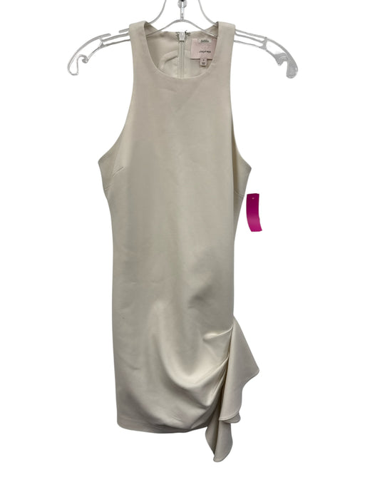 Cinq a Sept Size 0 Cream White Polyester Blend Sleeveless High Neck Dress Cream White / 0