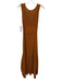 A.L.C. Size S Orange Brown Cotton Knit Sleeveless Perforated Lined Dress Orange Brown / S