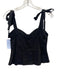 Hyacinth House Size S Black Cotton Blend Sleeveless Tie Straps bustier Top Black / S