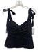 Hyacinth House Size S Black Cotton Blend Sleeveless Tie Straps bustier Top Black / S