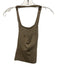 Dissh Size S Taupe Viscose Blend Sleeveless Rib Knit Halter Top Taupe / S